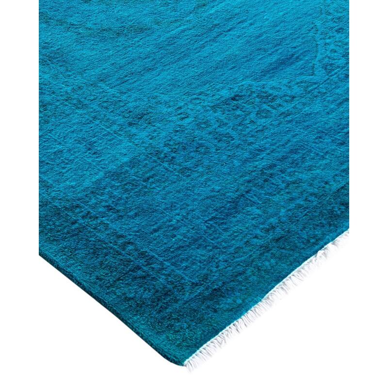 Contemporary Overdyed Wool Hand Knotted Area Rug - 3' 2" x 5' 1"