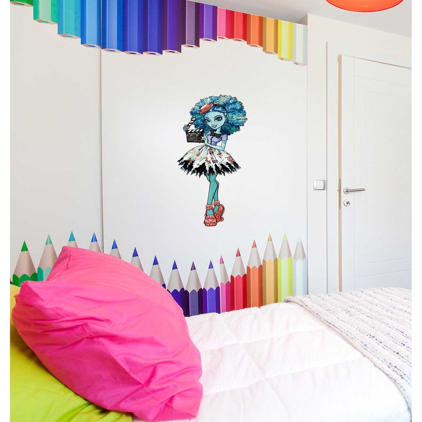 Zombie Girl Wall Decal, Zombie Girl Wall sticker, Zombie-image