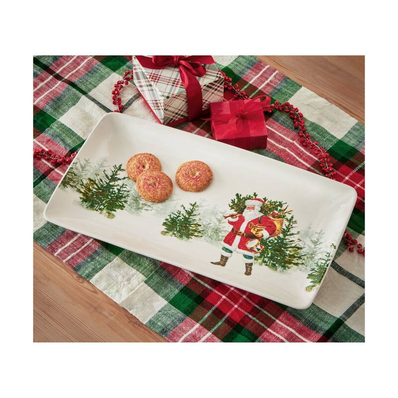 So This Is Christmas Rect Platter