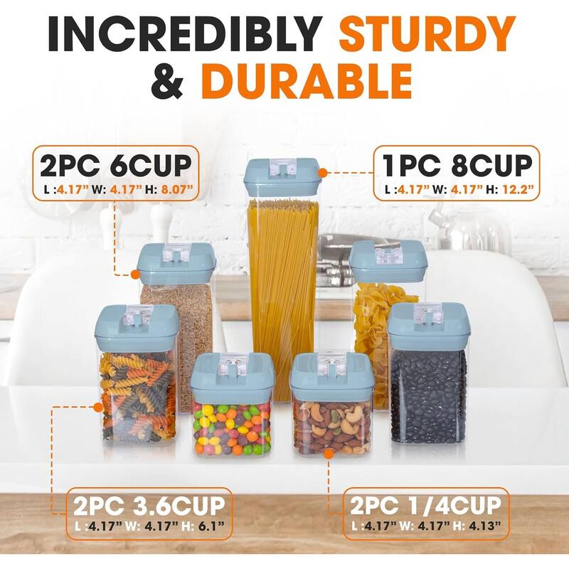 Cheer Collection 7-piece Stackable Airtight Food Storage Container Set
