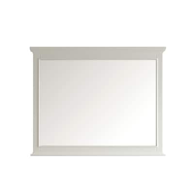Piedmont 60 Inch Rectangular Bathroom/Vanity Framed Wall Mirror In White - 60 inches