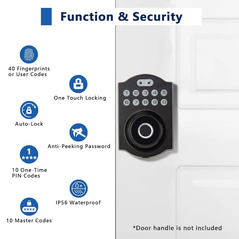 Smart Fingerprint Door Lock with Keypad & Auto-Lock