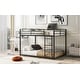 preview thumbnail 3 of 30, Space-Saving Full over Full Metal Low Bunk Bed with Ladder
