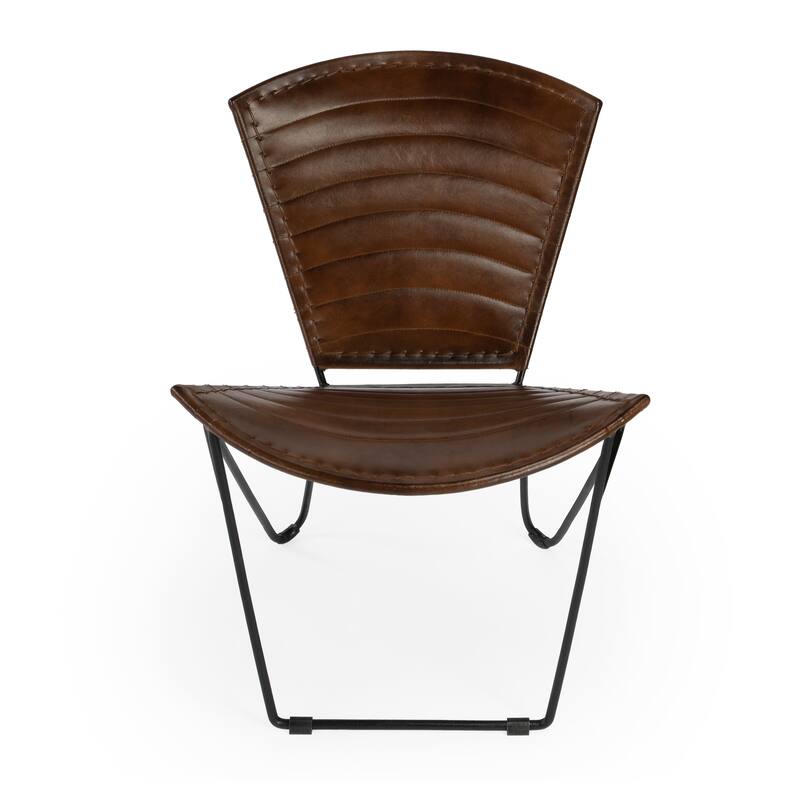 Felix Iron & Leather Accent Chair