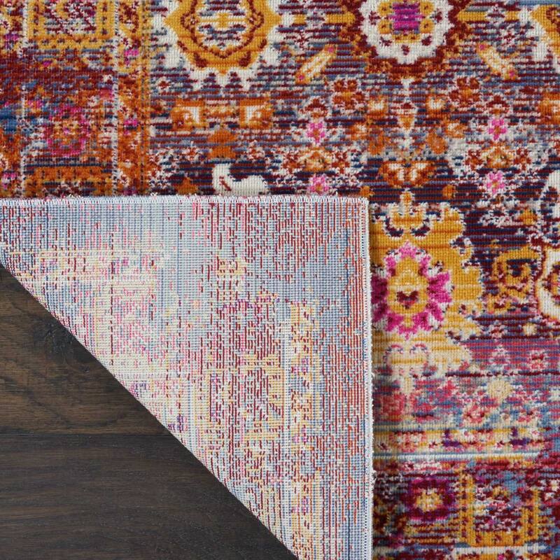 HomeRootsFloral Transitional Runner Area Rug - 96' X '28' X '0.5