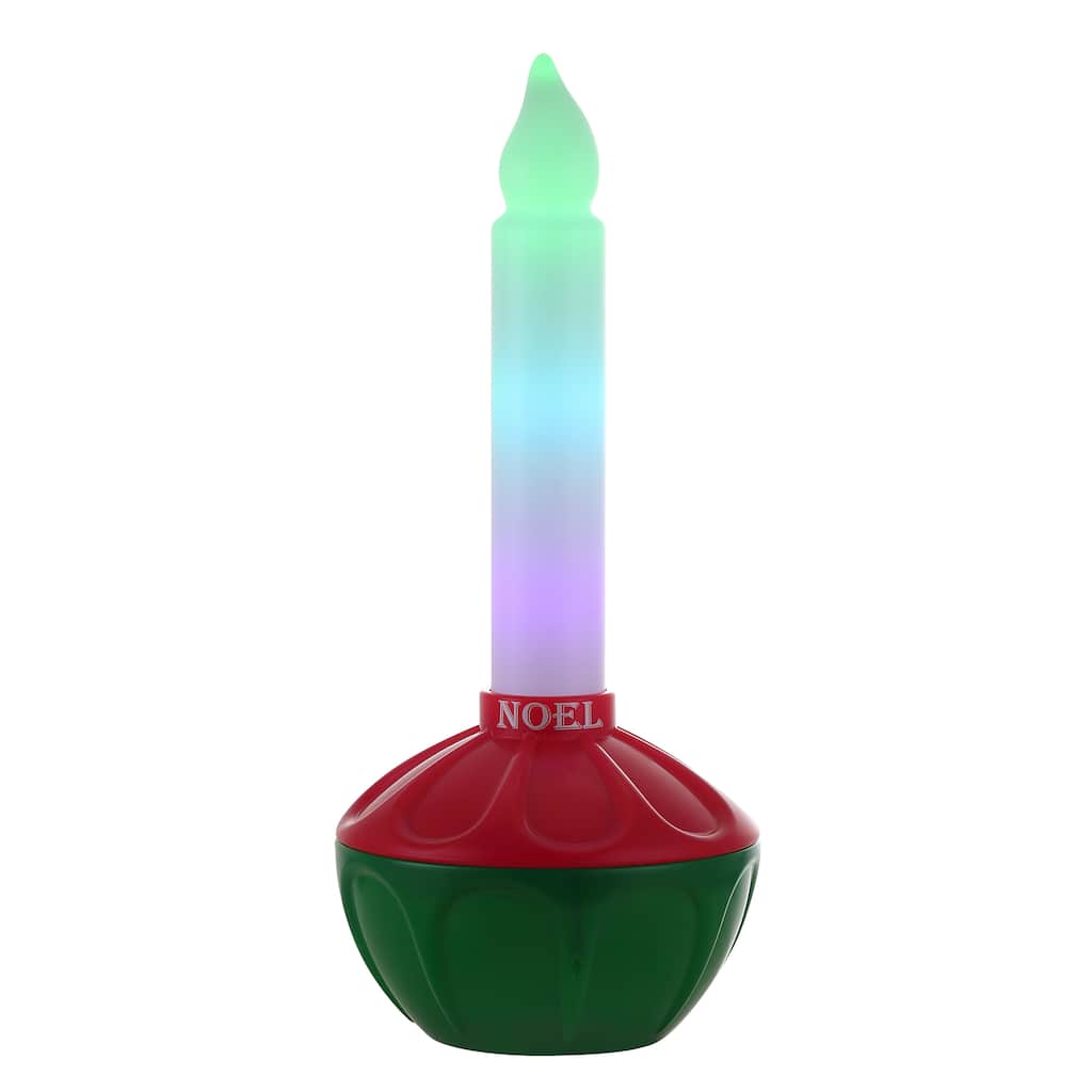 24 in. Vintage Blow Mold Bubble Light with Noel Decal