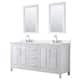 Option White, Chrome Trim, White Quartz Top