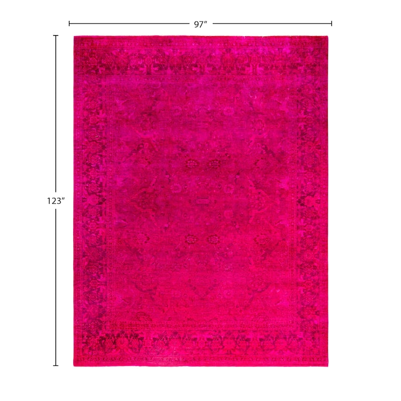 Overdyed One-of-a-Kind Hand-Knotted Area Rug - Purple - 8' 1" x 10' 3"