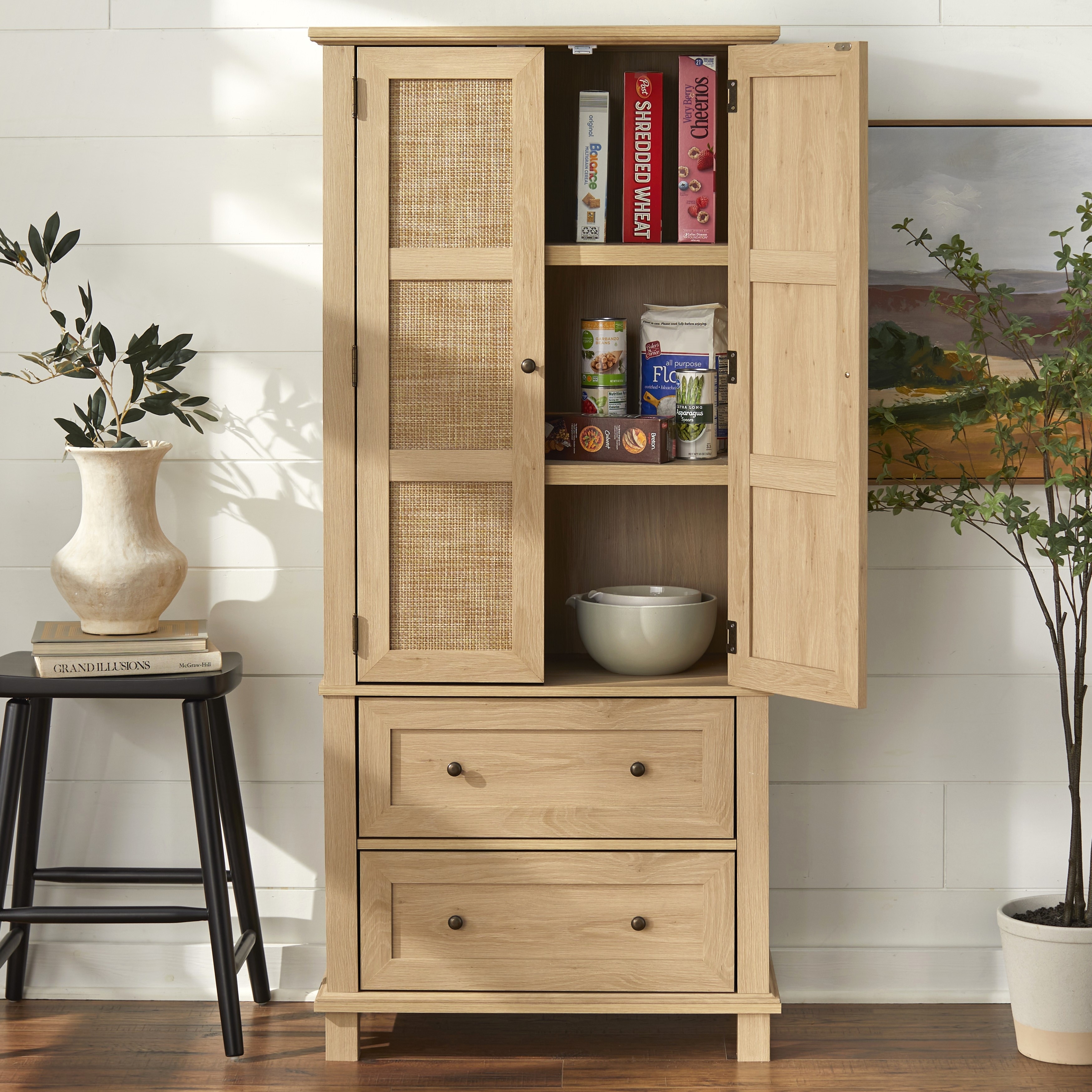 Lifestorey Lamberton Cane Kitchen Cabinet On Sale Bed Bath