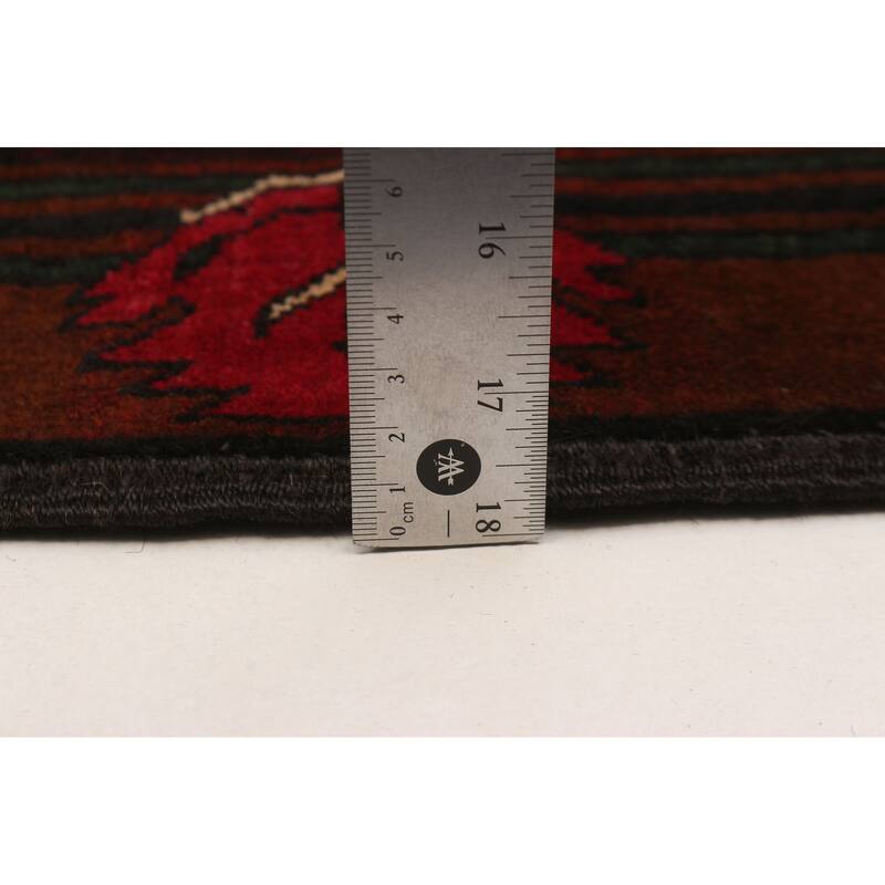 Teimani Black, Red Rug 4'2" x 6'11" - 4'2 x 6'11
