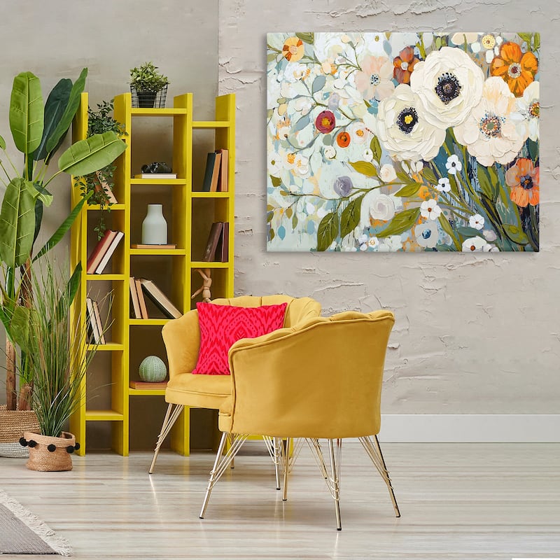 Stupell Blooming Round Flowers Arrangement Canvas Wall Art Design By Franklyn Gregory