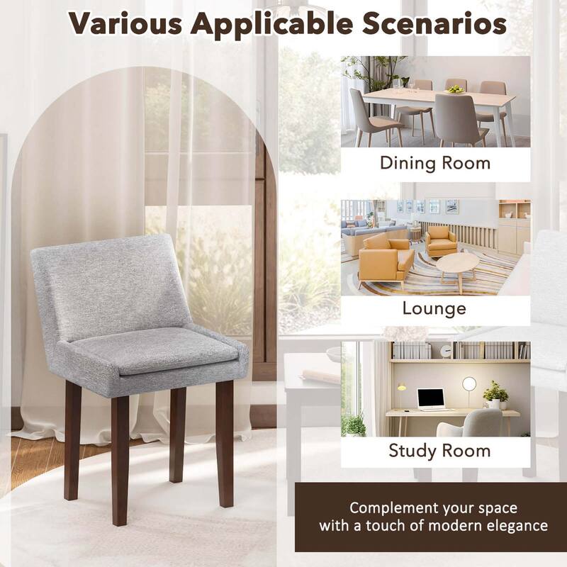 Costway 3 PCS Accent Table & Chair Set Modern Upholstered Fabric Side - See Details