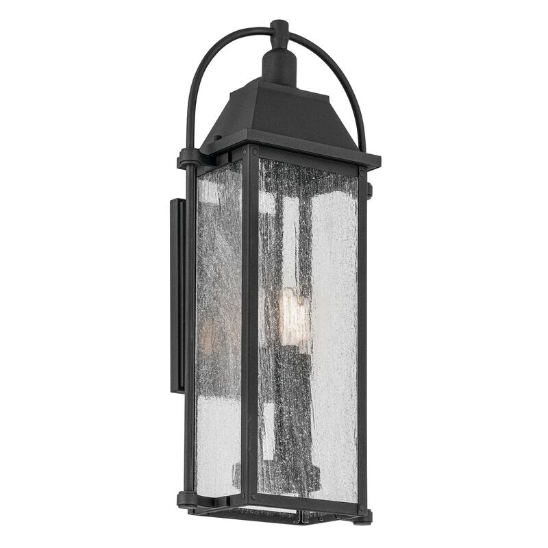 Kichler Lighting Harbor Row 3-Light Textured Black Outdoor Wall Sconce - 23.25 in