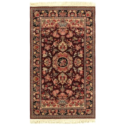 Sino Kashan Design Hand-Knotted Area Rug - 3'1" X 5'5" - 3'1" X 5'5"