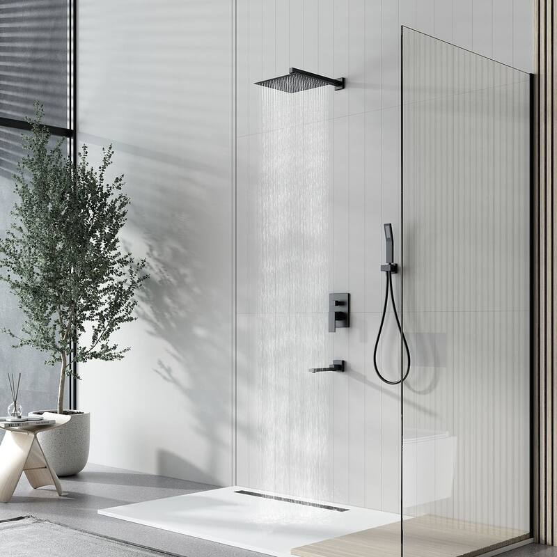Eridanus Luxury Rainfall Shower System with Tub Spout for Bathroom