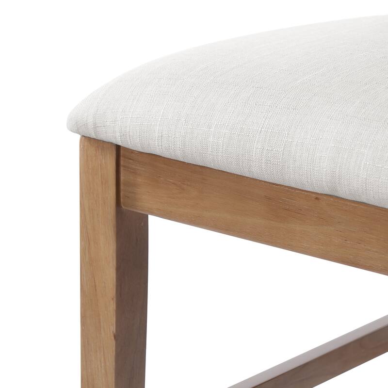 Christopher Knight Home - French Country Wood & Rattan Counter Stools with Upholstered Seat - Set of 2