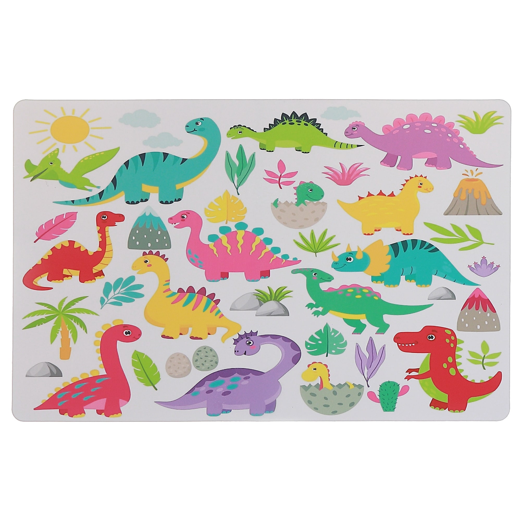 Plastic Placemat T-Rex - Set of 12