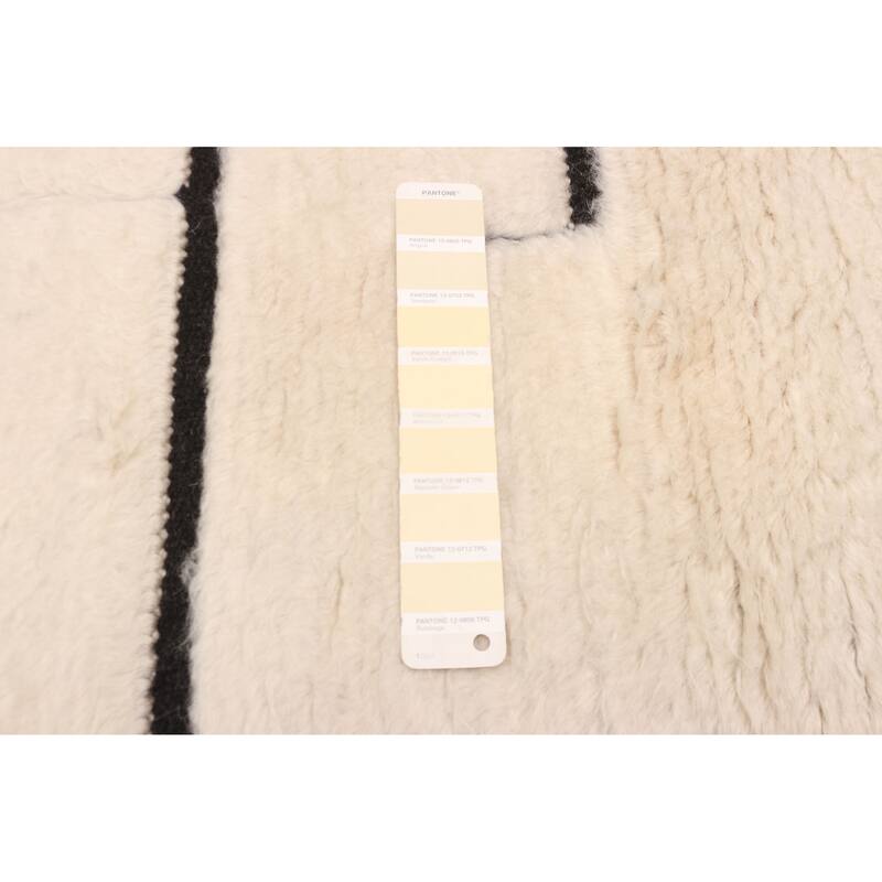 ECARPETGALLERY Hand-knotted Tangier Cream Wool Rug - 5'3 x 7'7