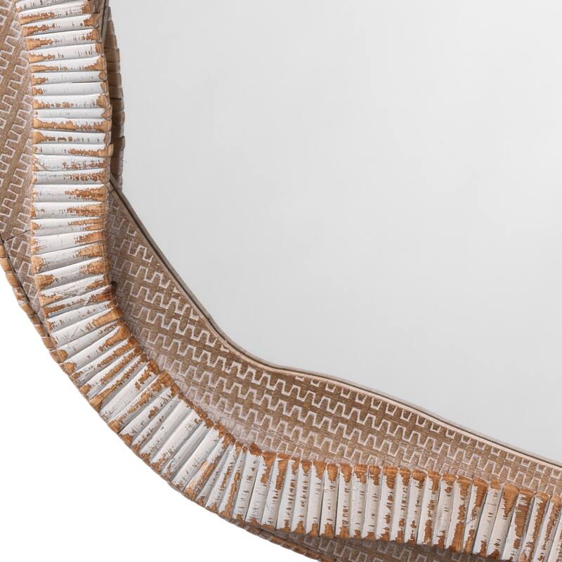 Alden Décor Yael Organic Rattan Mirror