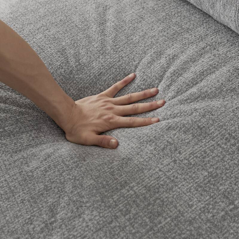 Oversized Chenille Loveseat Sofa 98 inch Compressed Couch, No Assembly