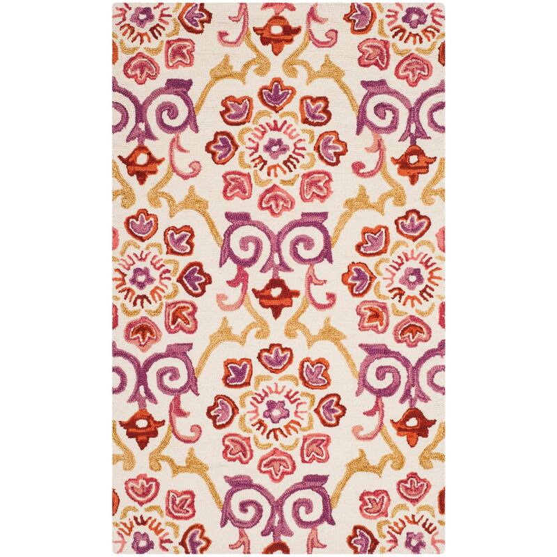SAFAVIEH Handmade Suzani Fred Boho Tribal Wool Rug