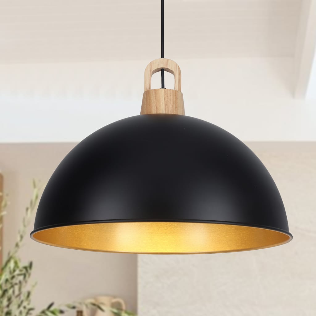 1 - light Industrial Dome Pendant Modern Hanging Lamp for Dining Room Living Room Foyer