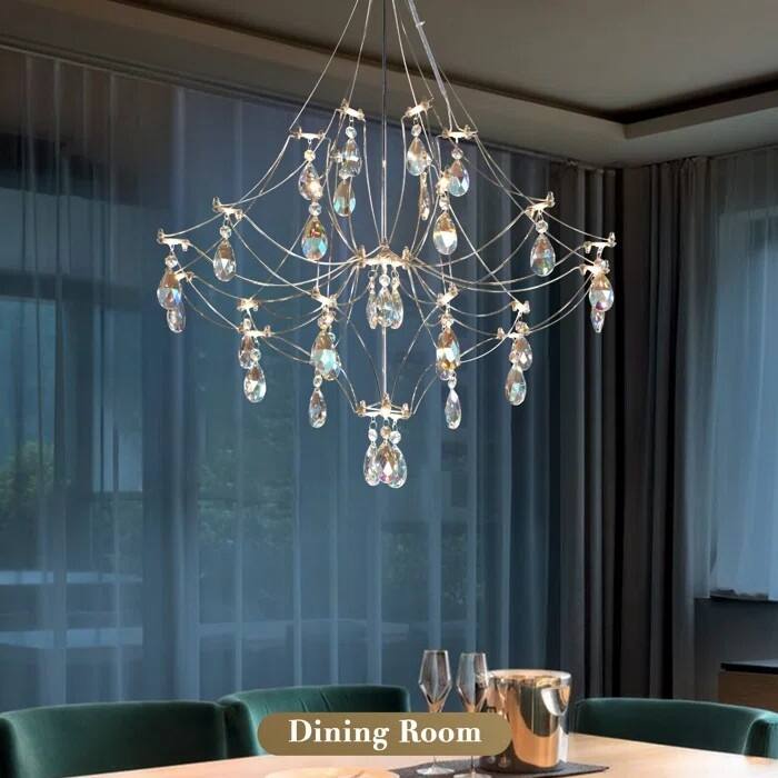 KAYLA Modern Crystal Chandelier - Luxury LED Pendant Ceiling Light