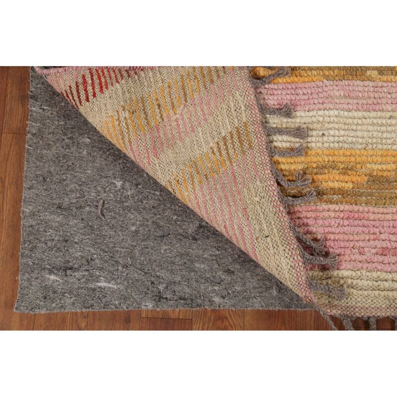Moroccan Abstract Rug Hand-Knotted Abstract Wool Carpet - 6'10"x 10'4"