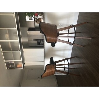 Corvus Metz Mid-century Bonded Leather Swivel Bar Stool (Set of 2)