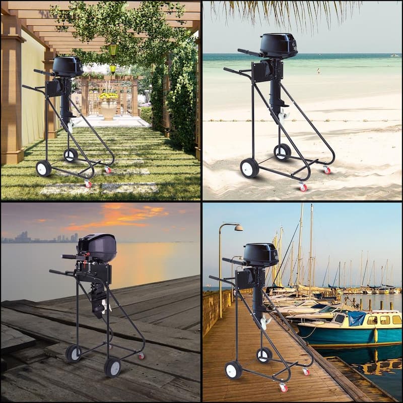 Outboard Boat Motor Stand Steel Carrier Cart