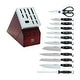 preview thumbnail 3 of 4, Henckels Statement 20-pc Self-Sharpening Knife Block set, Red Dark Brown block, Stainless Steel - Black