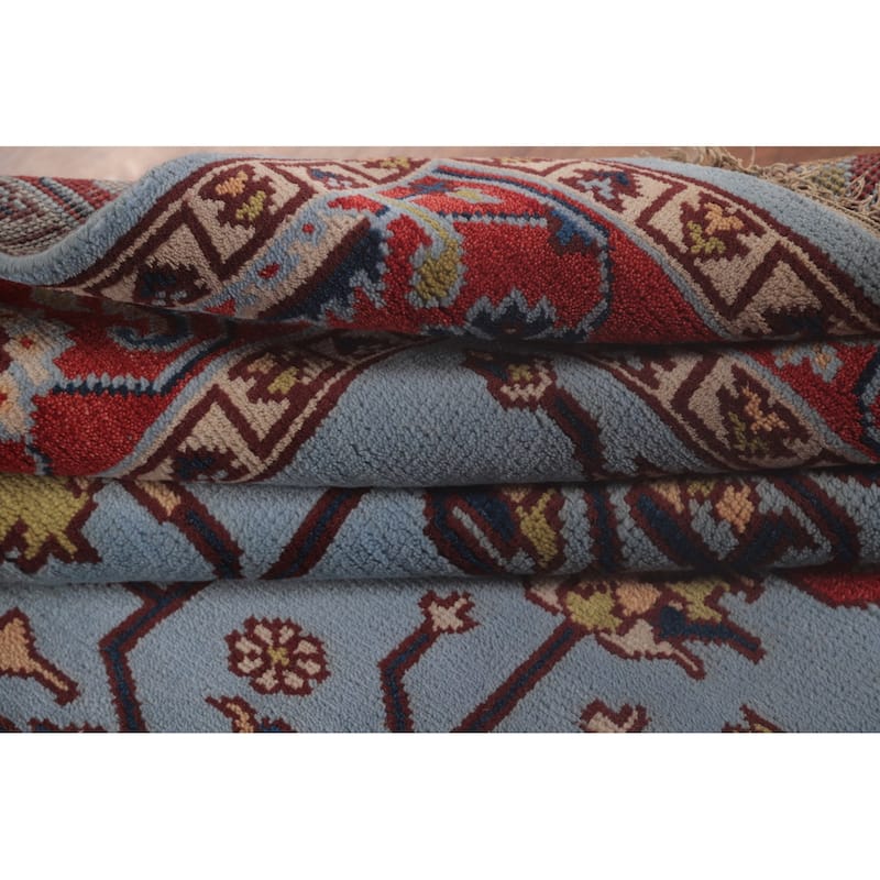 Light Blue Heriz-Serapi Oriental Area Rug Handmade Wool Carpet - 8'0"x 10'1"
