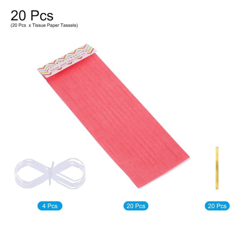 20Pcs Tassel Garland Banner with Rope