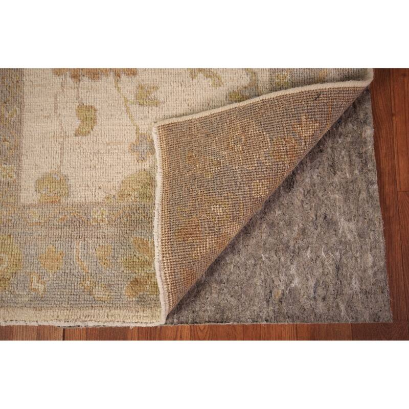 Earth Tone Oushak Vegetable Dye Runner Rug Handmade Wool Carpet - 2'5" x 11'8"