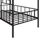 preview thumbnail 9 of 12, Black Twin Size Metal House Bed Frame with Slatted Support, No Box Spring Needed