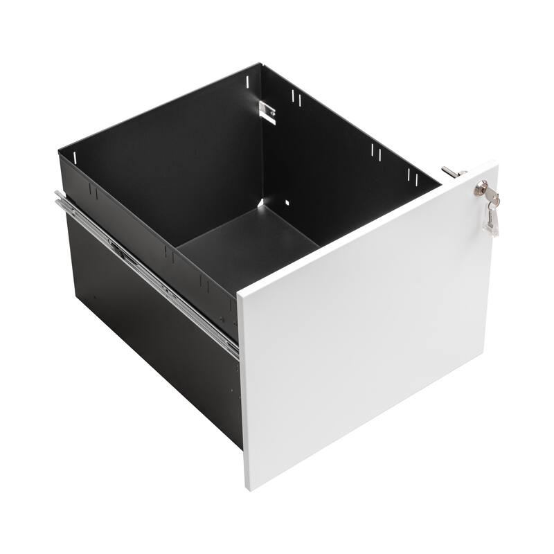 2 Drawer Rolling Locking Office File Cabinet with Lock, Anti-tilt Wheels