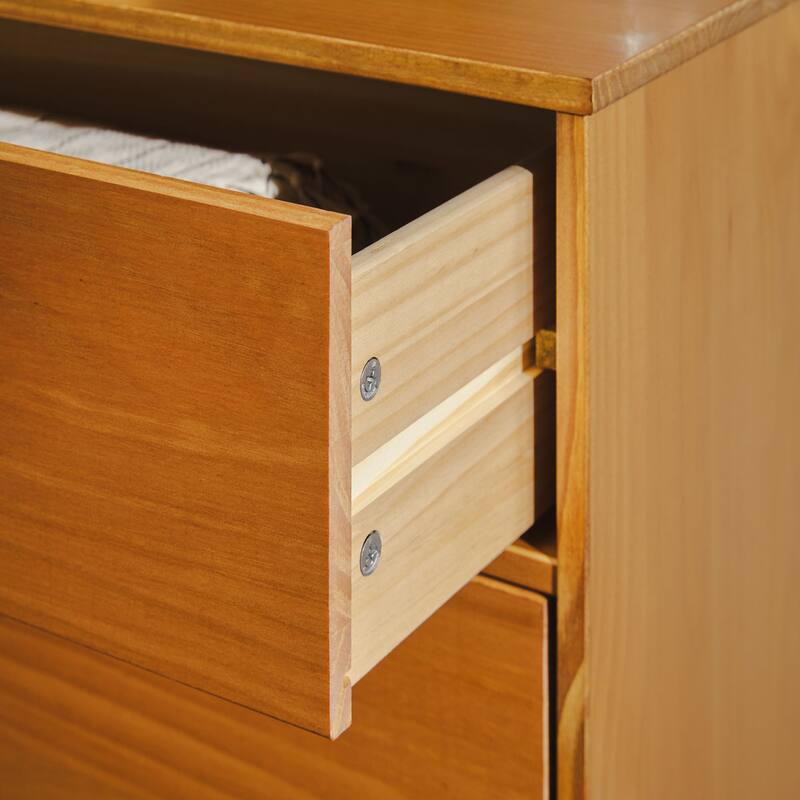 Middlebrook Mid-Century Solid Pine 3-Drawer Storage Chest