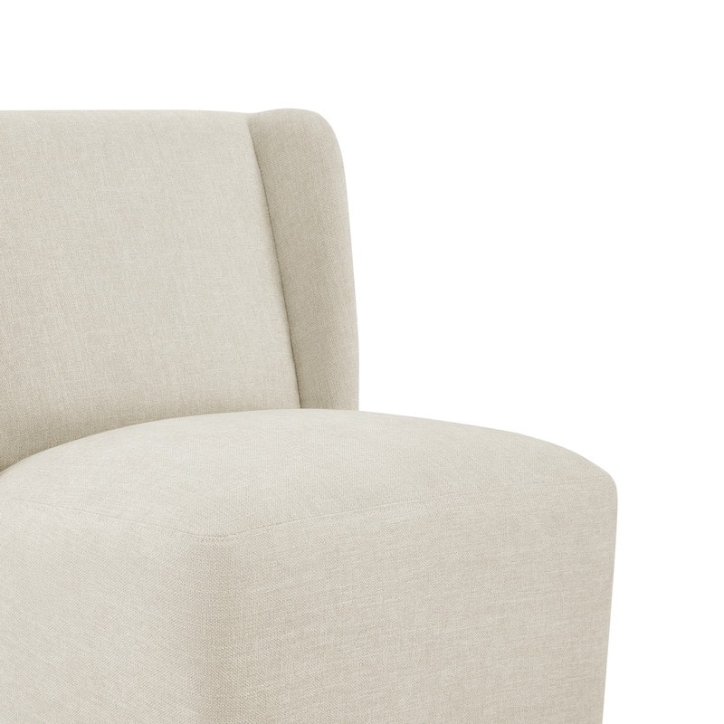 Spruce & Spring Iris Modern Upholstered Fabric Dining Chair with Casters