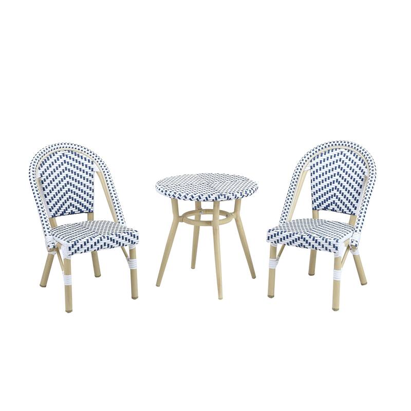 Contemporary Aluminum 3-piece Kid's Patio Outdoor Table and Chair Set by Furniture of America