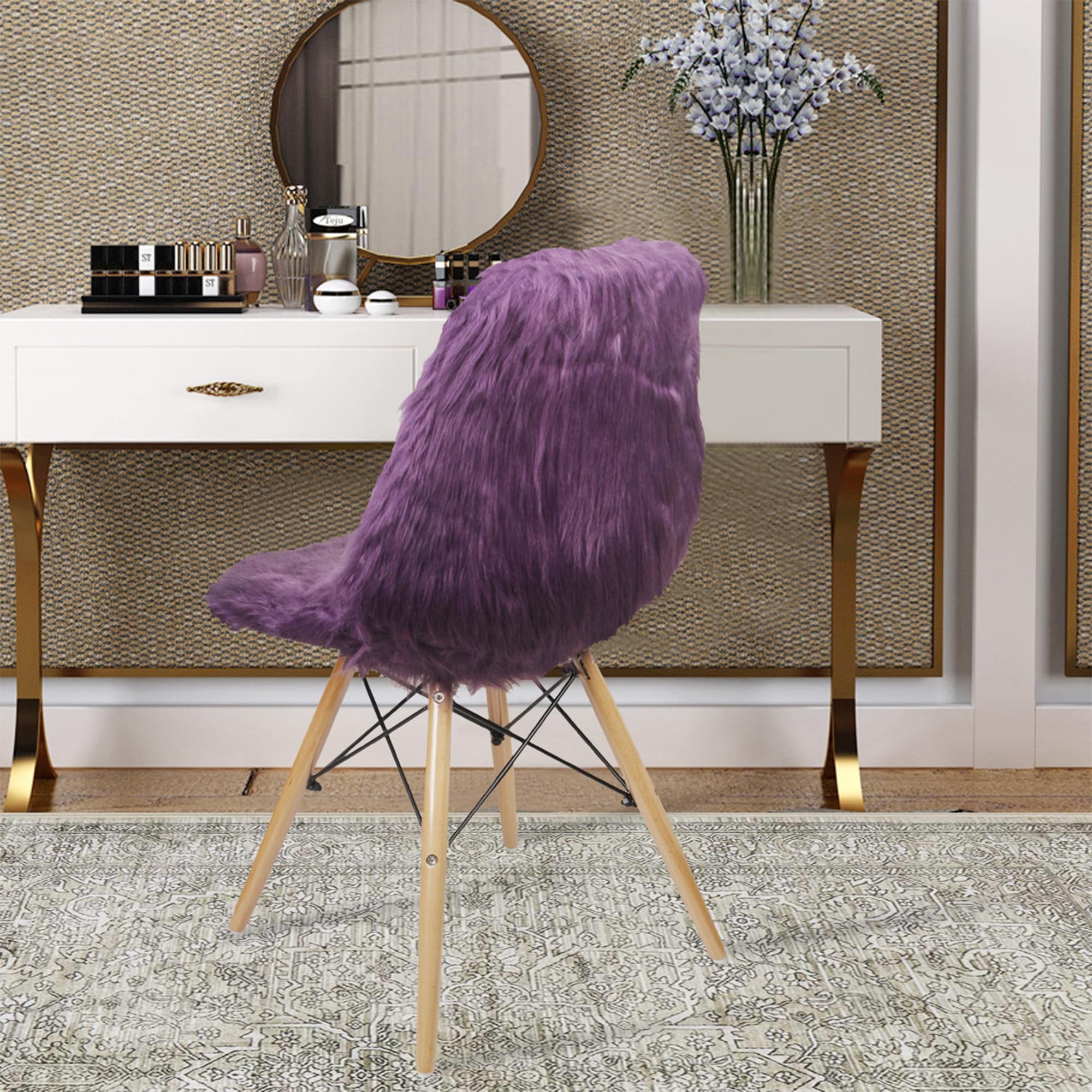 Fluffy dining deals chair