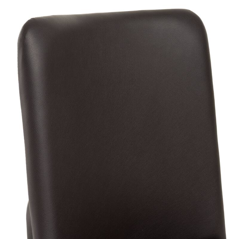 Modrest Utah Modern Walnut and Brown Eco-Leather Dining Chair- Set of 2