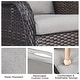 preview thumbnail 8 of 89, Outdoor Wicker High Back Club Chair with Cushions (Set of 2)