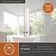 preview thumbnail 4 of 8, Vilo 1-Light 4.25 in. W Satin Nickel Bathroom Vanity Lighting Fixture, Clear Water and White Frosted Glass, Wall Mount Sconce
