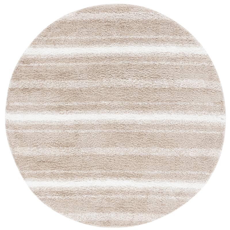 SAFAVIEH Border & Stripe Shag Hammy Modern 1.4-inch Thick