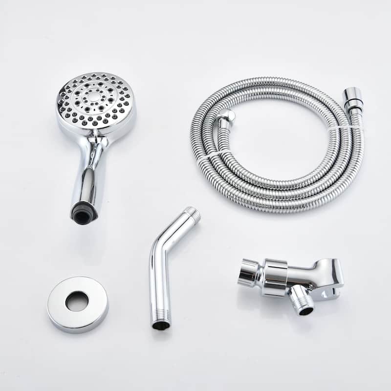 High Pressure Handheld Shower Head 5 Mode Settings Showerhead 3.5" Showerhead Set with 59 Inch Hose and Adjustable Bracket