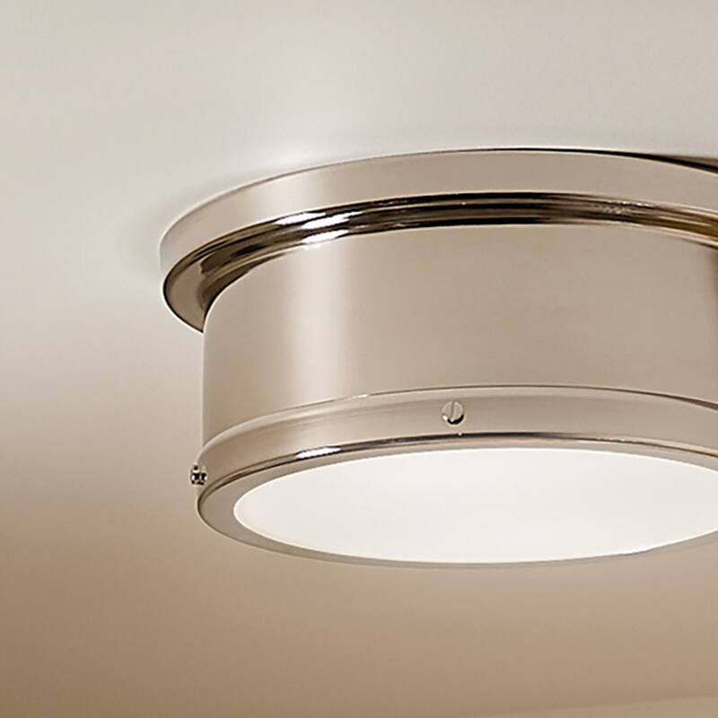 Kichler 52540 Serca 2 Light 14" Wide Flush Mount Drum Ceiling Fixture