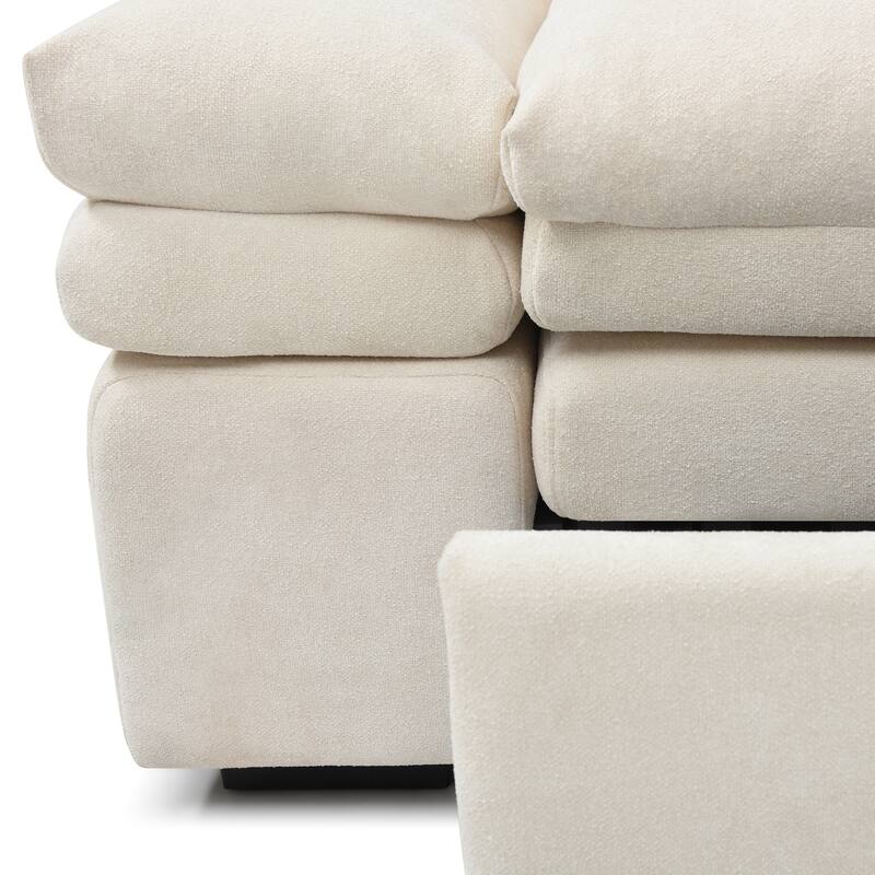 3 in 1 Recliner Sofa Pull Out Sleeper Sofa Bed Linen Loveseat Armchair