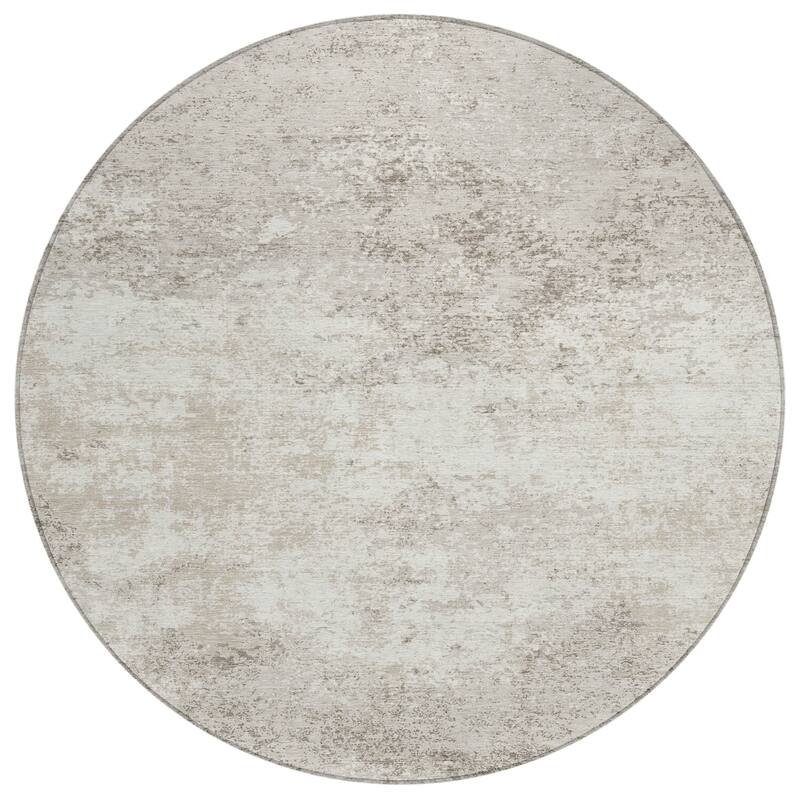 Machine Washable Indoor/ Outdoor Abstract Pixels Chantille Rug