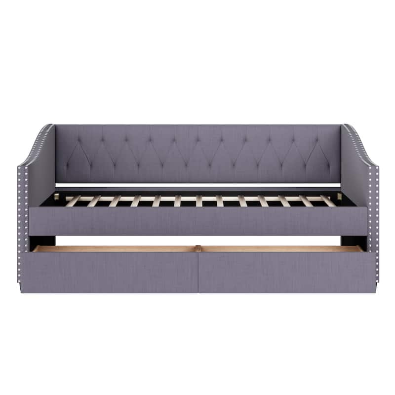 Christopher Knight Home - Ardelle Contemporary Wood Upholstered Daybed with 2 Storage Drawers