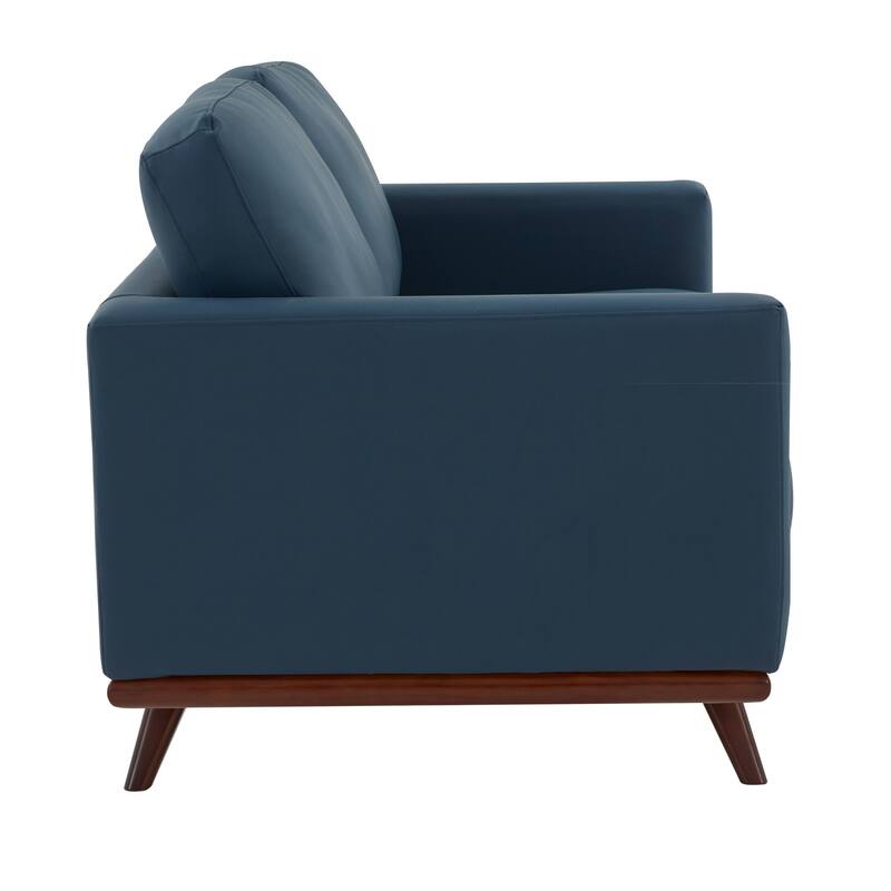 Chester Modern Loveseat 2 Seater Sofa Couch in Leather or Mesh Upholstery With Birch Wood Base for Living Room Bedroom Office